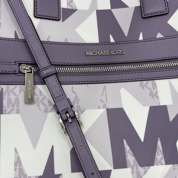 Michael Kors Kenly Orchid Haze Multi Large NS Tote - Picture 11 of 16